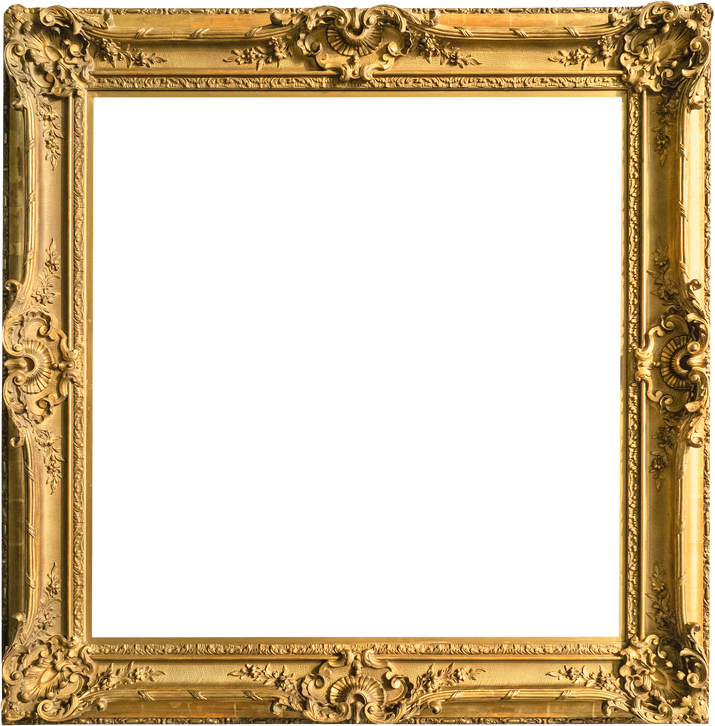 Gold Vintage Frame Cutout